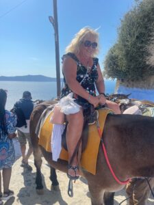 Me and my donkey friend in Santorini